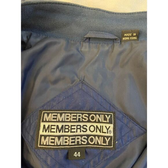 Members Only Blue size 44 Bomber 80's Dads Jacket - Picture 3 of 7